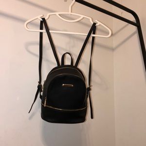 black mini backpack